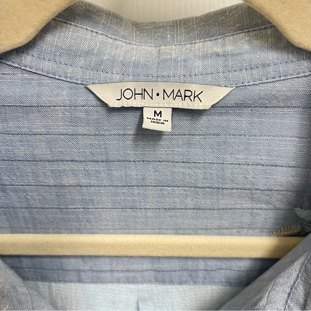 John Mark Denim Pattern Button Down - image 7